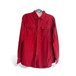 Men’s Red Button Down corduroy Tommy Bahama soft shirt